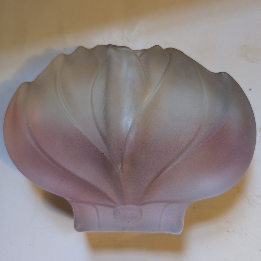 Vintage MCM Walther Kristallglas Stem Bud Vase Solifleur Pink Satin Glass Lotus